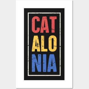 Retro Distressed Independence For CATALONIA Posters and Art